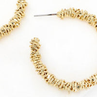 Textured Modern Metal Hoop - Bauble Sky