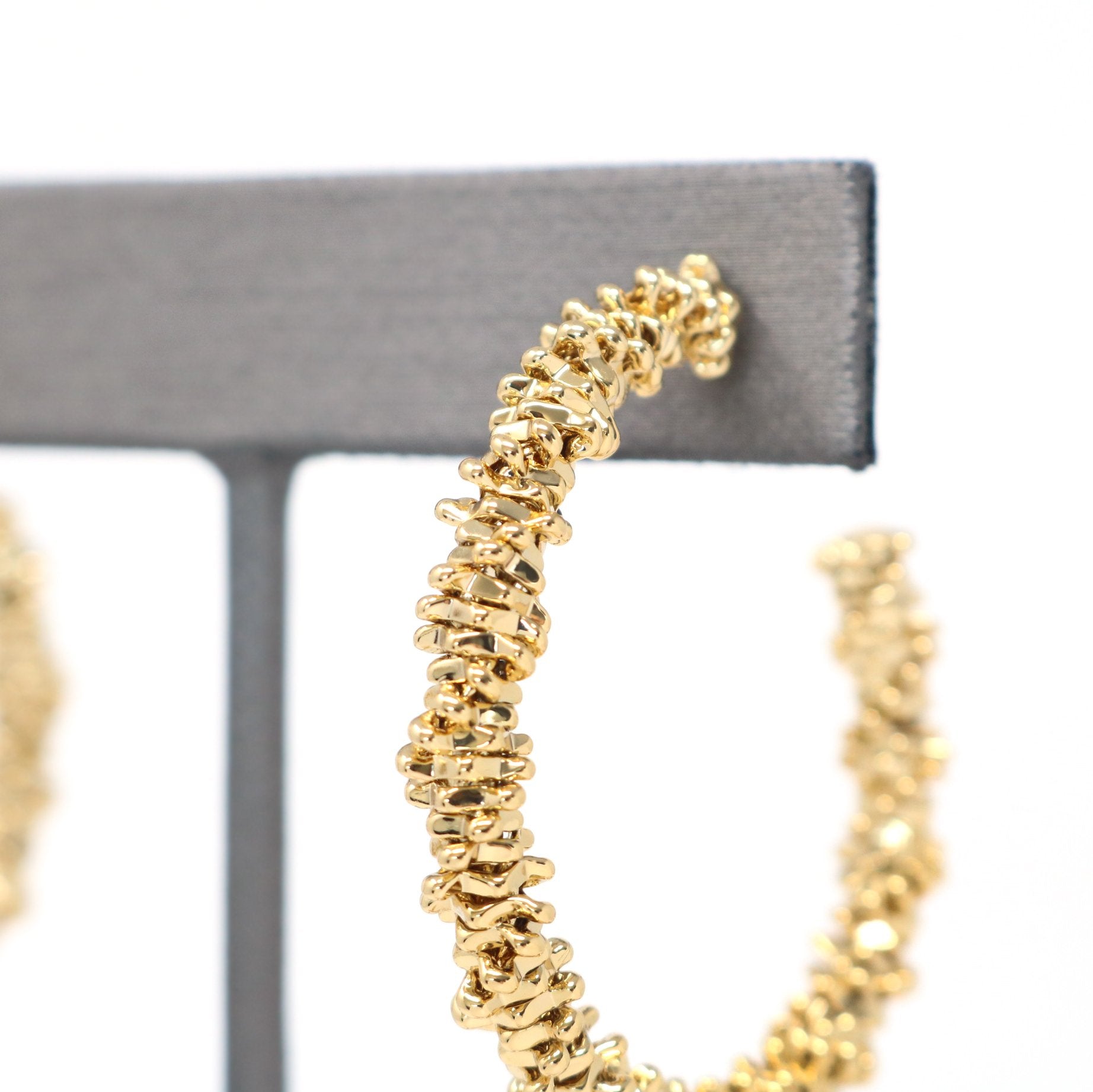 Textured Modern Metal Hoop - Bauble Sky