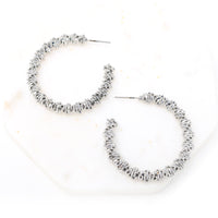 Textured Modern Metal Hoop - Bauble Sky
