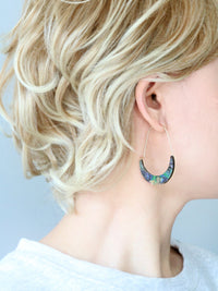 Crescent Resin Hoop Earring - Bauble Sky