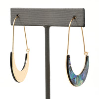 Abalone Shell Crescent Hoop - Bauble Sky