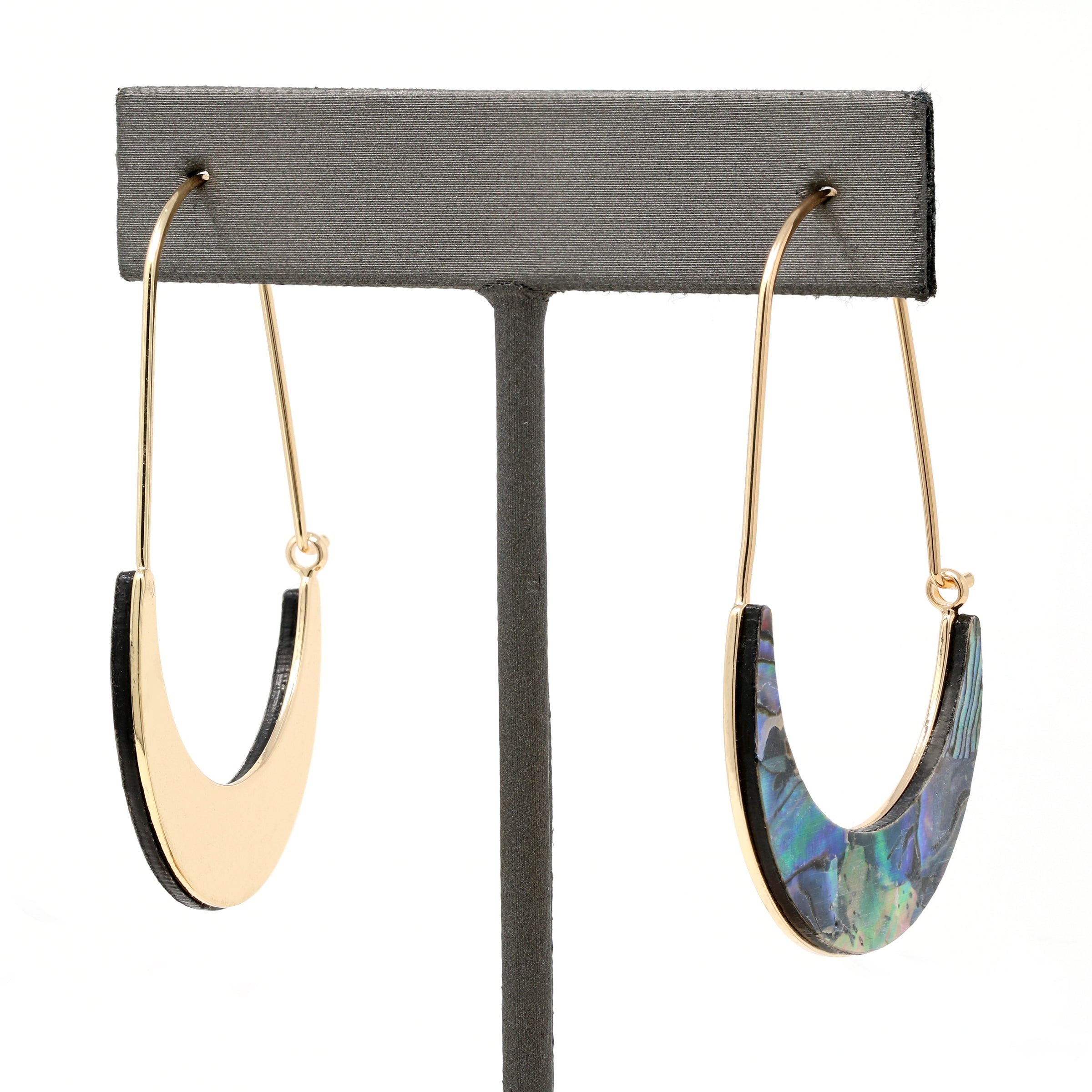 Abalone Shell Crescent Hoop - Bauble Sky