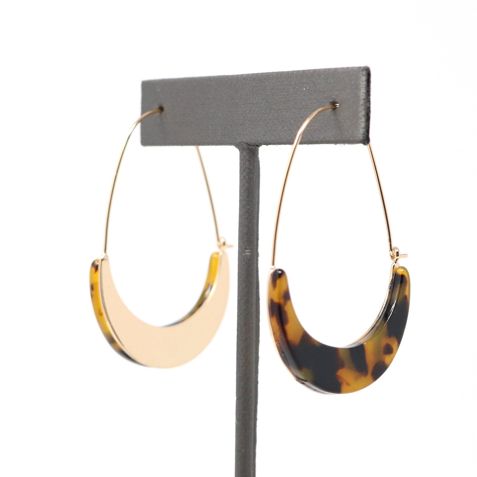 Crescent Resin Hoop Earring - Bauble Sky