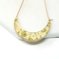Crescent Resin Hoop Earrings