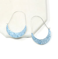 Crescent Resin Hoop Earrings