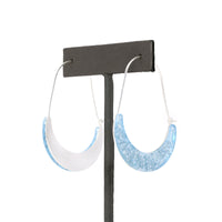 Crescent Resin Hoop Earrings