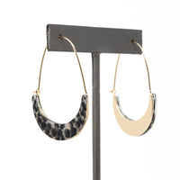 Crescent Resin Hoop Earring - Bauble Sky