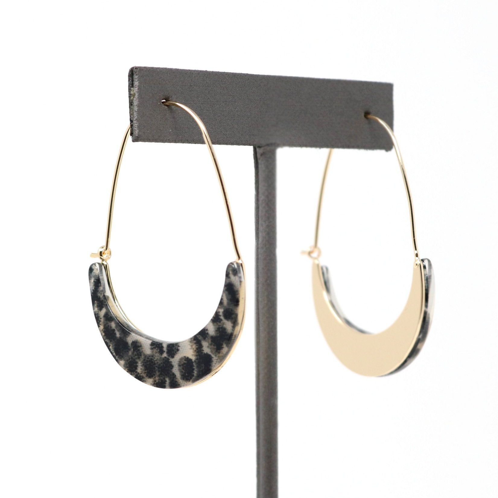Crescent Resin Hoop Earring - Bauble Sky