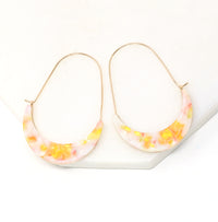 Crescent Resin Hoop Earrings