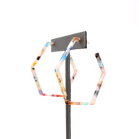 Hexagon Tortoise Hoop Earring - Bauble Sky