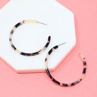 Circle Resin Hoop Earrings - Bauble Sky