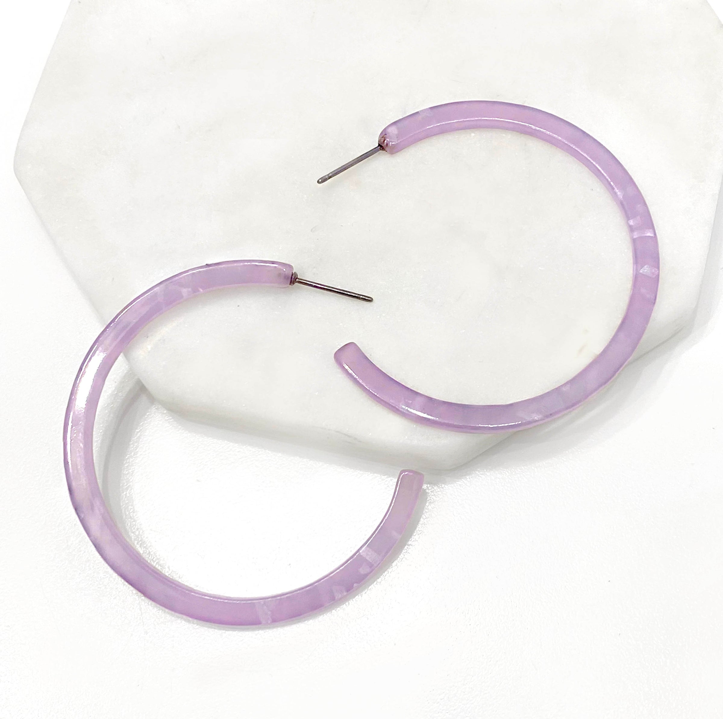 Resin Hoop Earrings