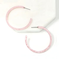 Circle Resin Hoop Earrings - Bauble Sky