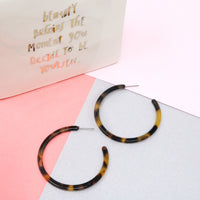 Circle Resin Hoop Earrings - Bauble Sky