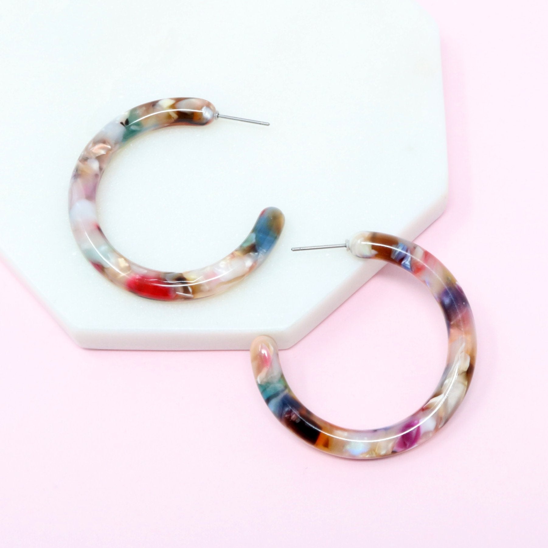 Resin Hoop Earring - Bauble Sky