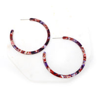 Circle Resin Hoop Earrings - Bauble Sky