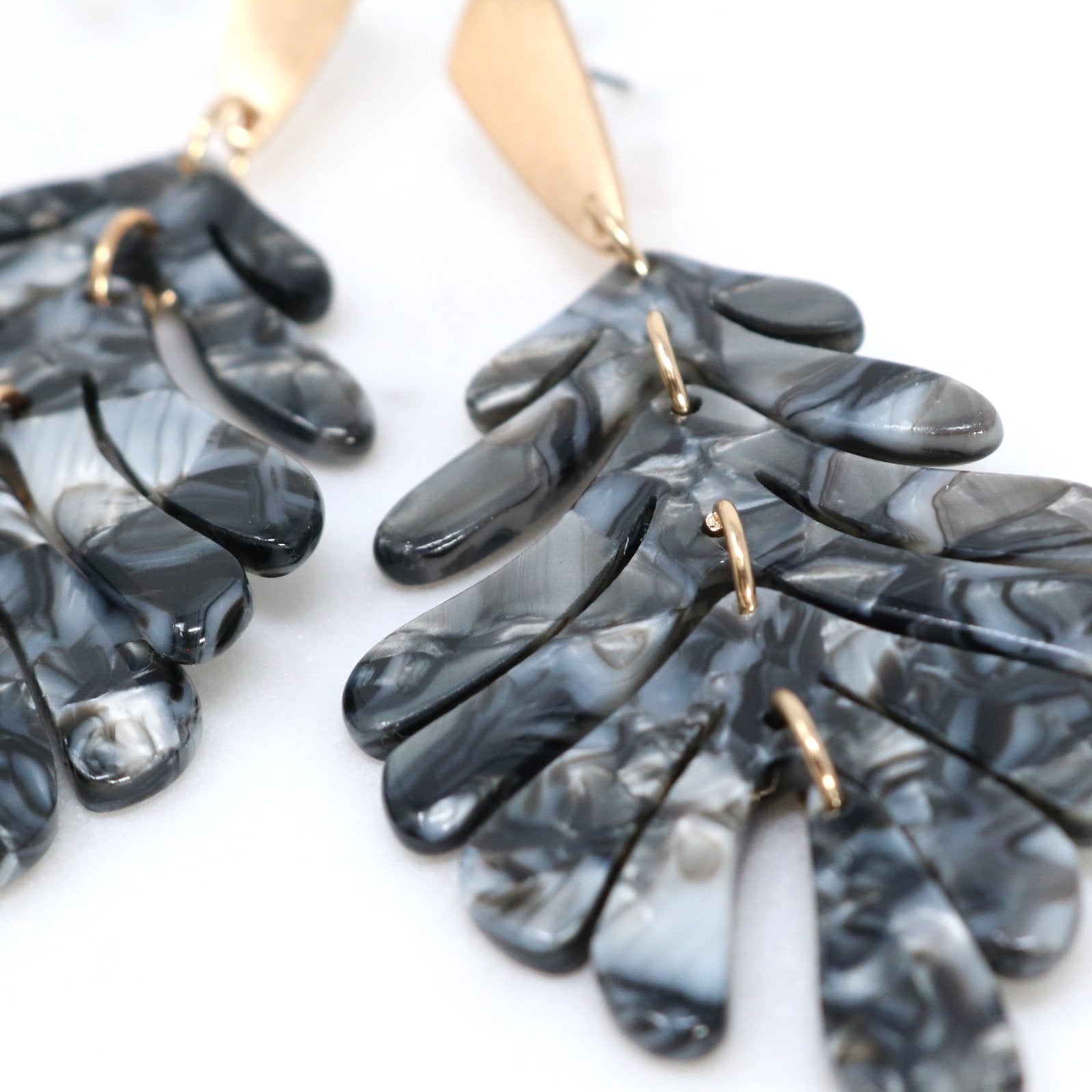 Leaf Resin Statement Earring - Bauble Sky