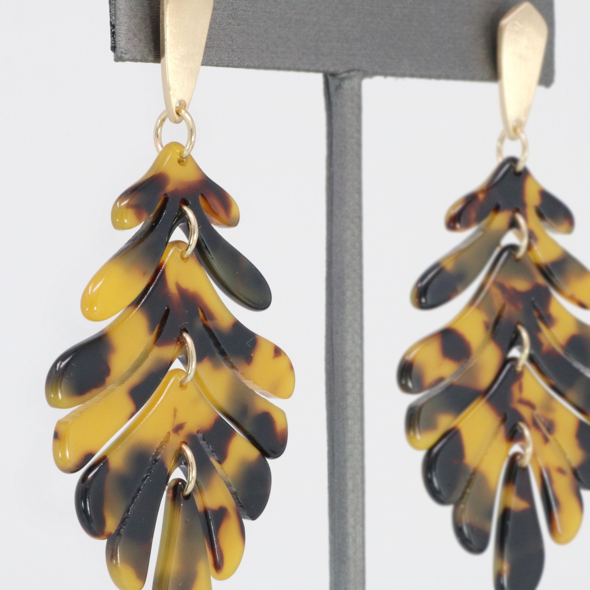 Leaf Resin Statement Earring - Bauble Sky