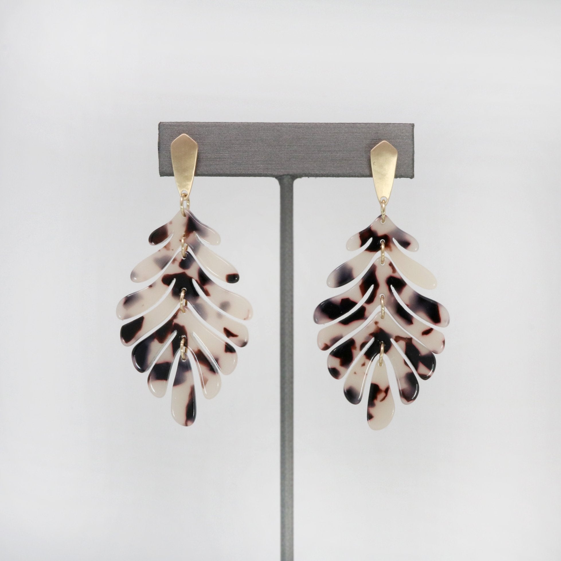 Leaf Resin Statement Earring - Bauble Sky
