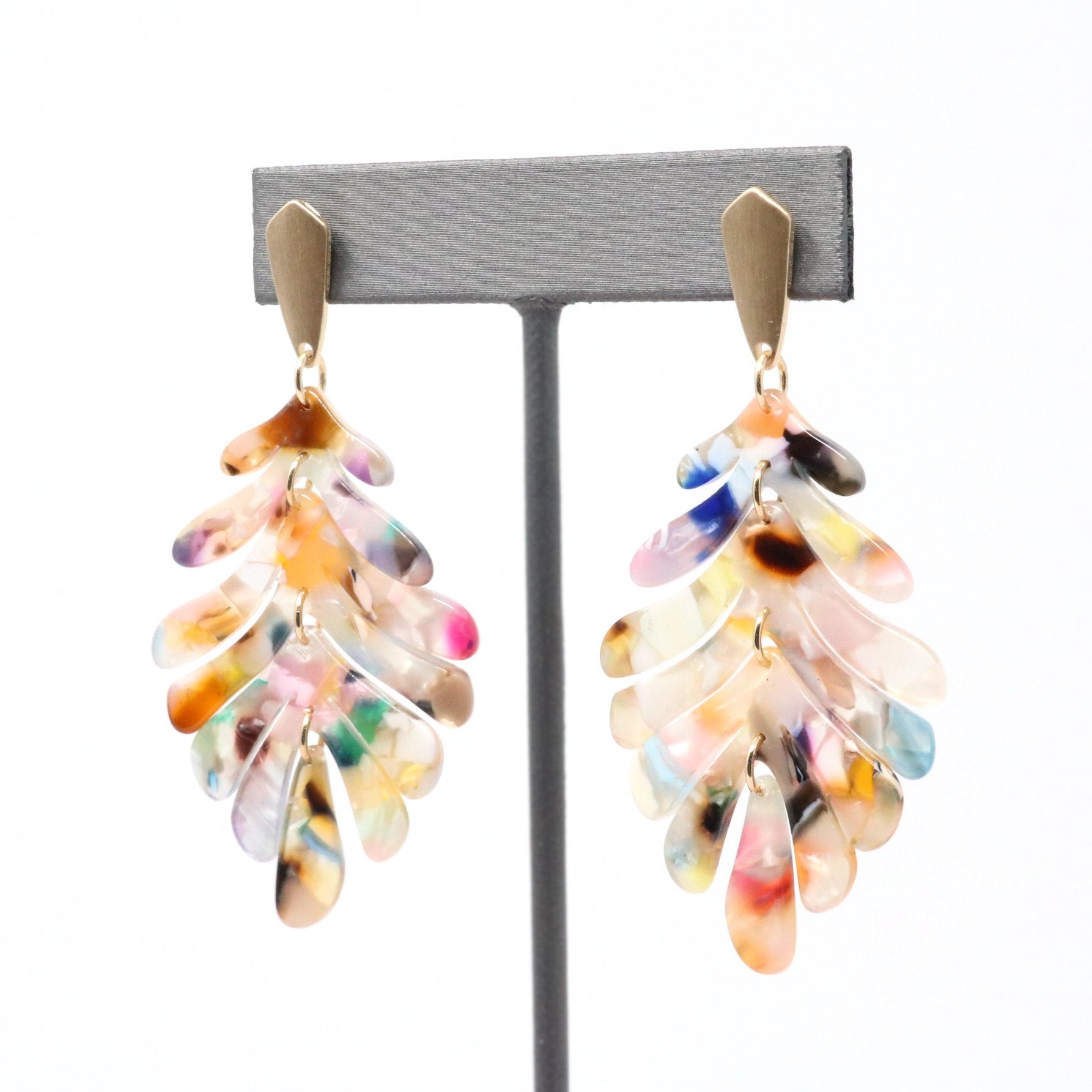 Leaf Resin Statement Earring - Bauble Sky