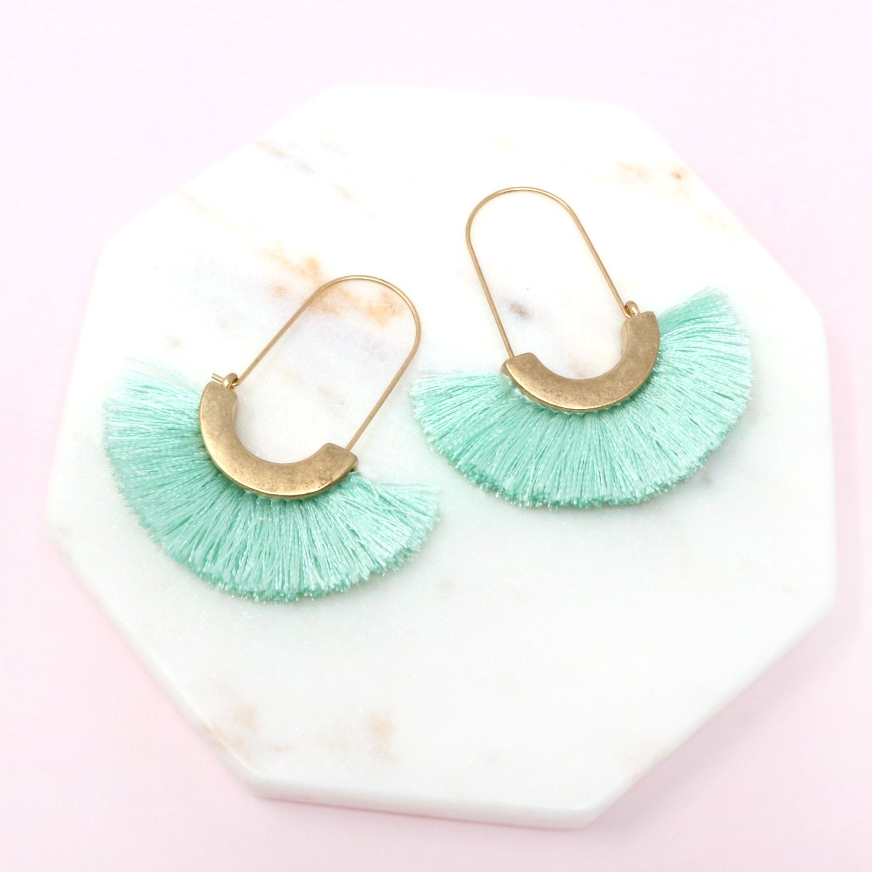 Modern Fan Tassel Hoop - Bauble Sky