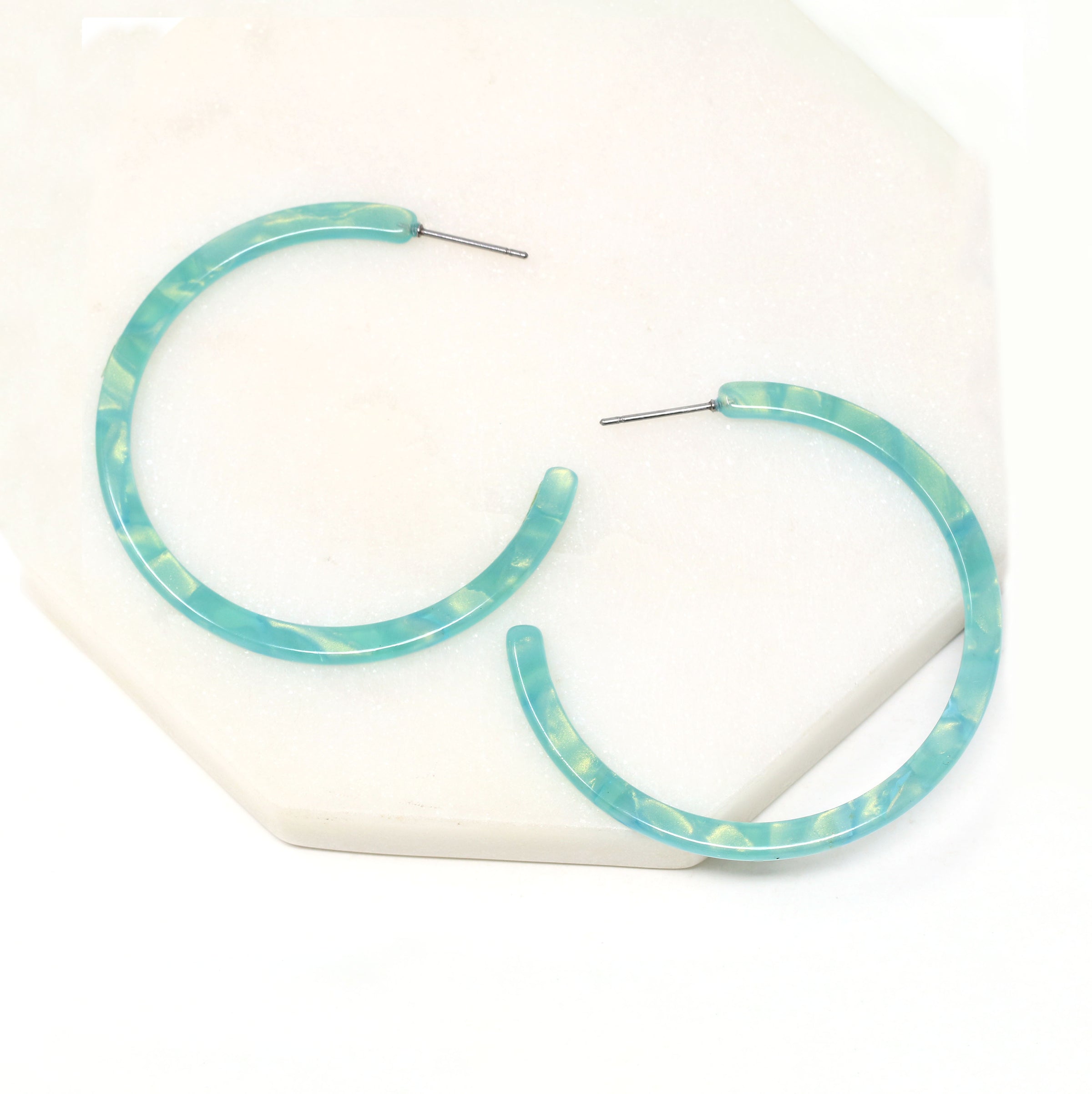 Resin Hoop Earrings