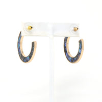 Iridescent Natural Abalone Shell Hoops
