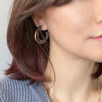 Iridescent Natural Abalone Shell Hoops