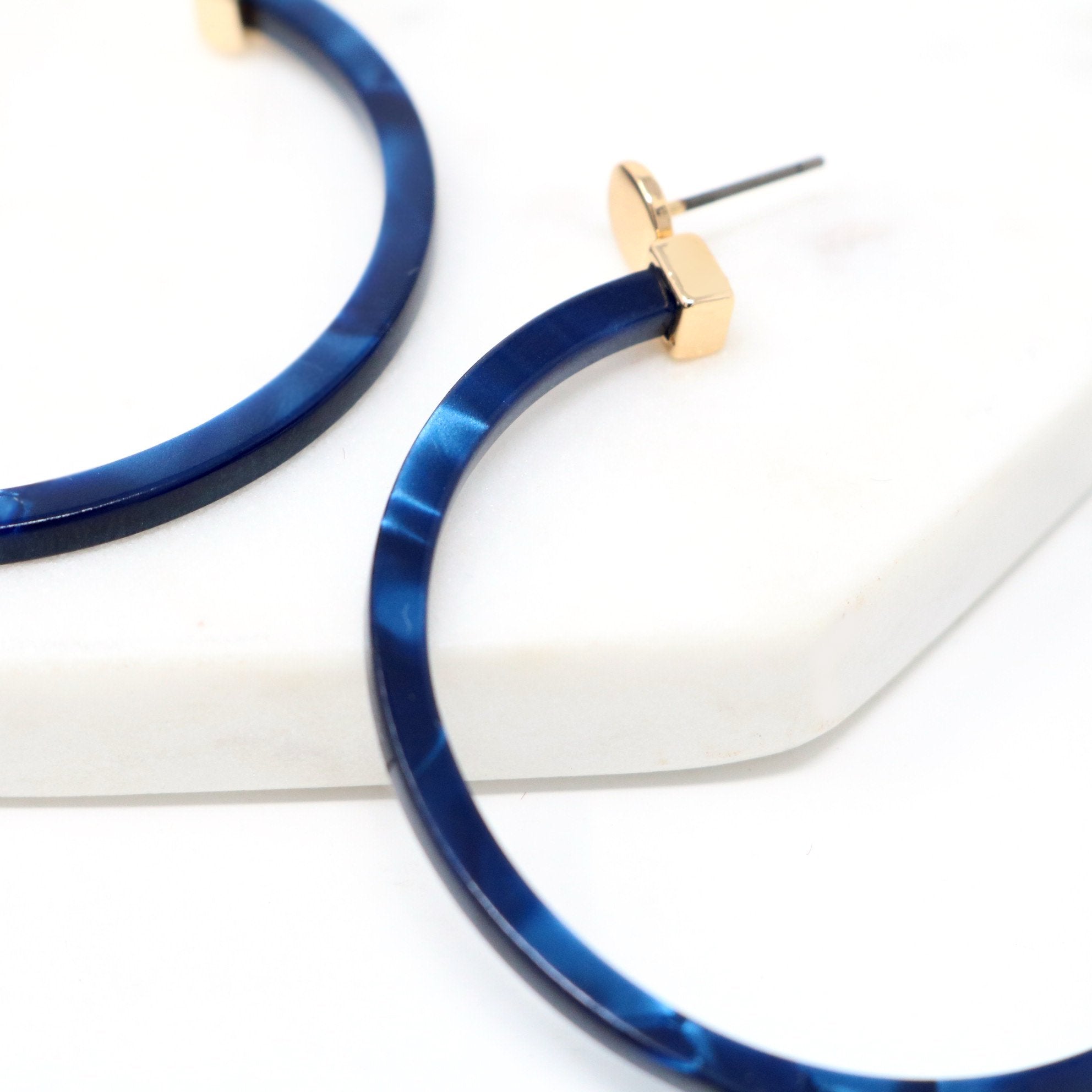 Acetate Hoop Earrings - Bauble Sky