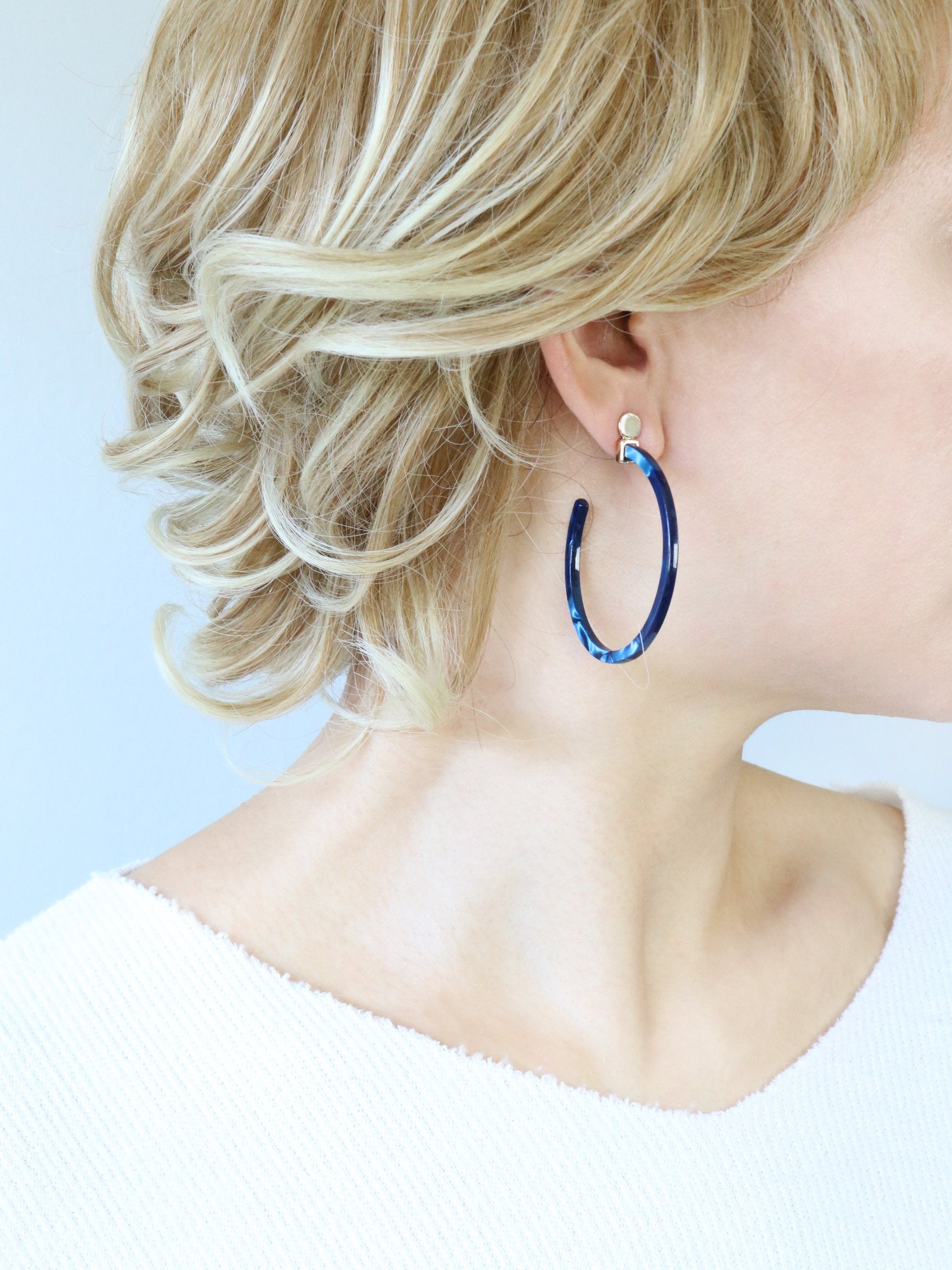 Acetate Hoop Earrings - Bauble Sky