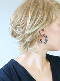 Leopard Resin Hoop Earring - Bauble Sky