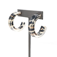 Leopard Resin Hoop Earring - Bauble Sky