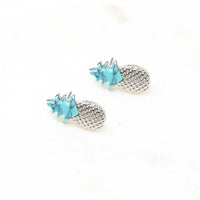 Pineapple Stone Stud - Bauble Sky