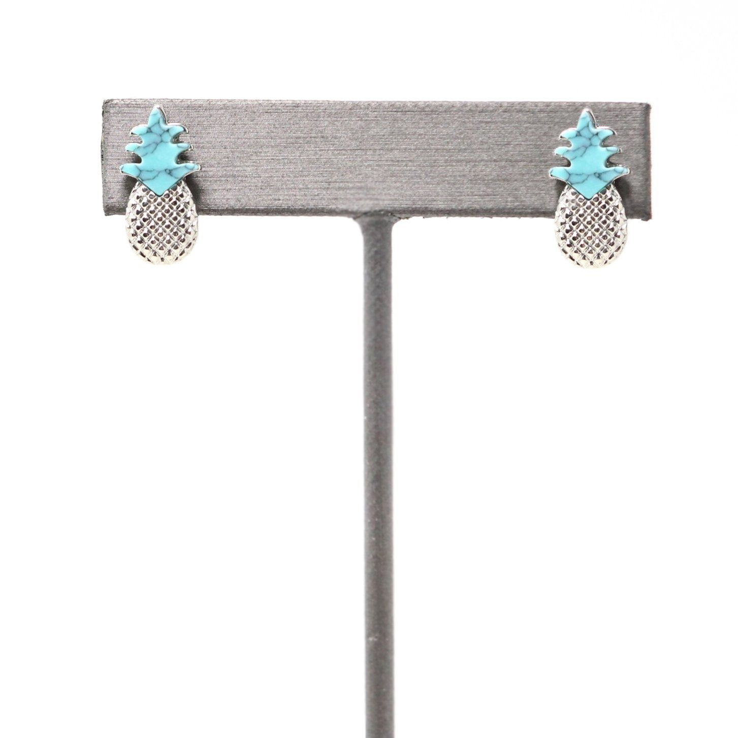 Pineapple Stone Stud - Bauble Sky
