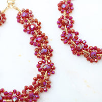 Teardrop Glass Beaded Earrings