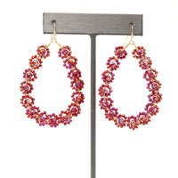 Teardrop Glass Beaded Earrings