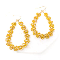 Teardrop Glass Beaded Earrings