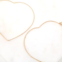 Lightweight Heart Metal Hoop - Bauble Sky