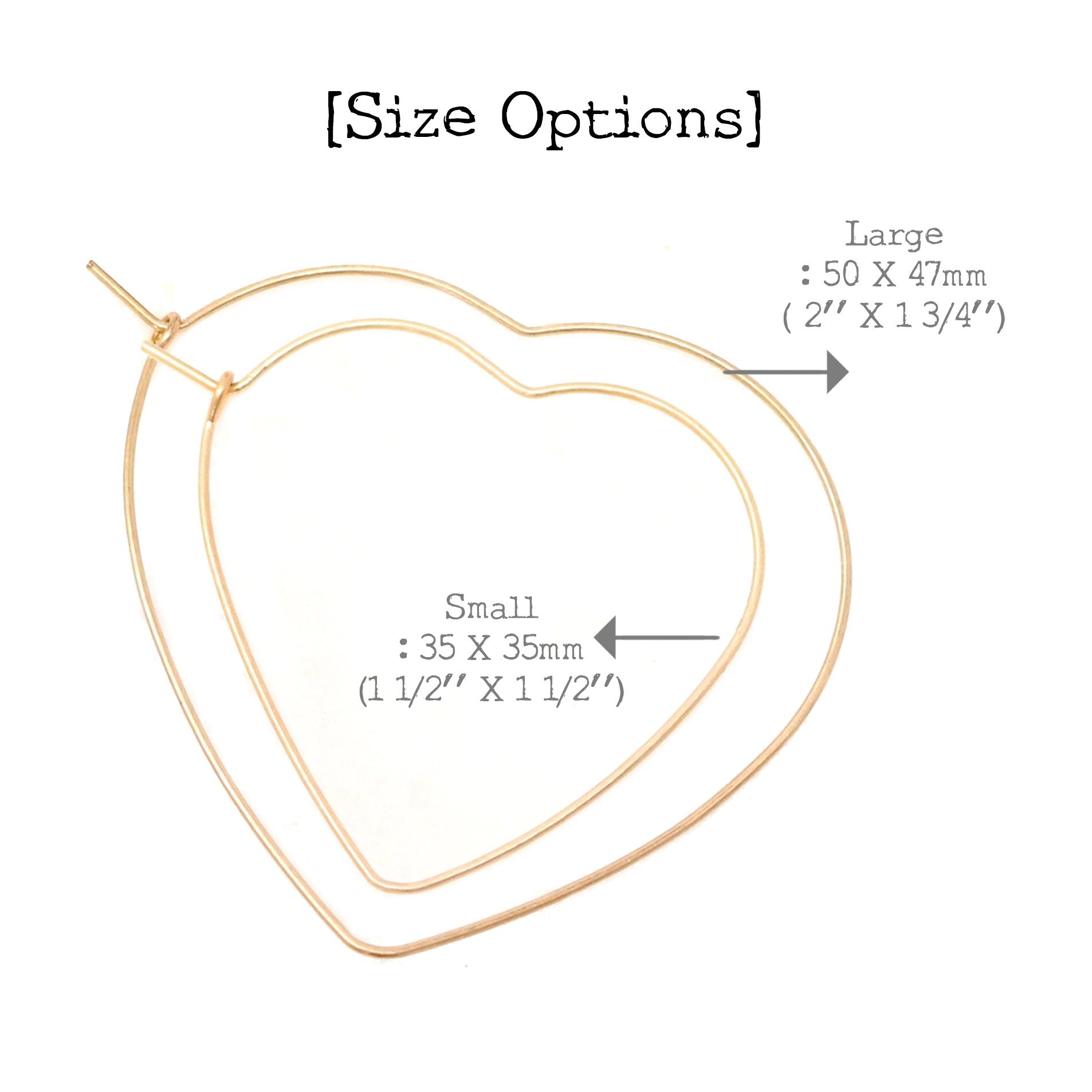 Lightweight Heart Metal Hoop - Bauble Sky