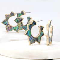 Natural Abalone Shell Hoop - Bauble Sky