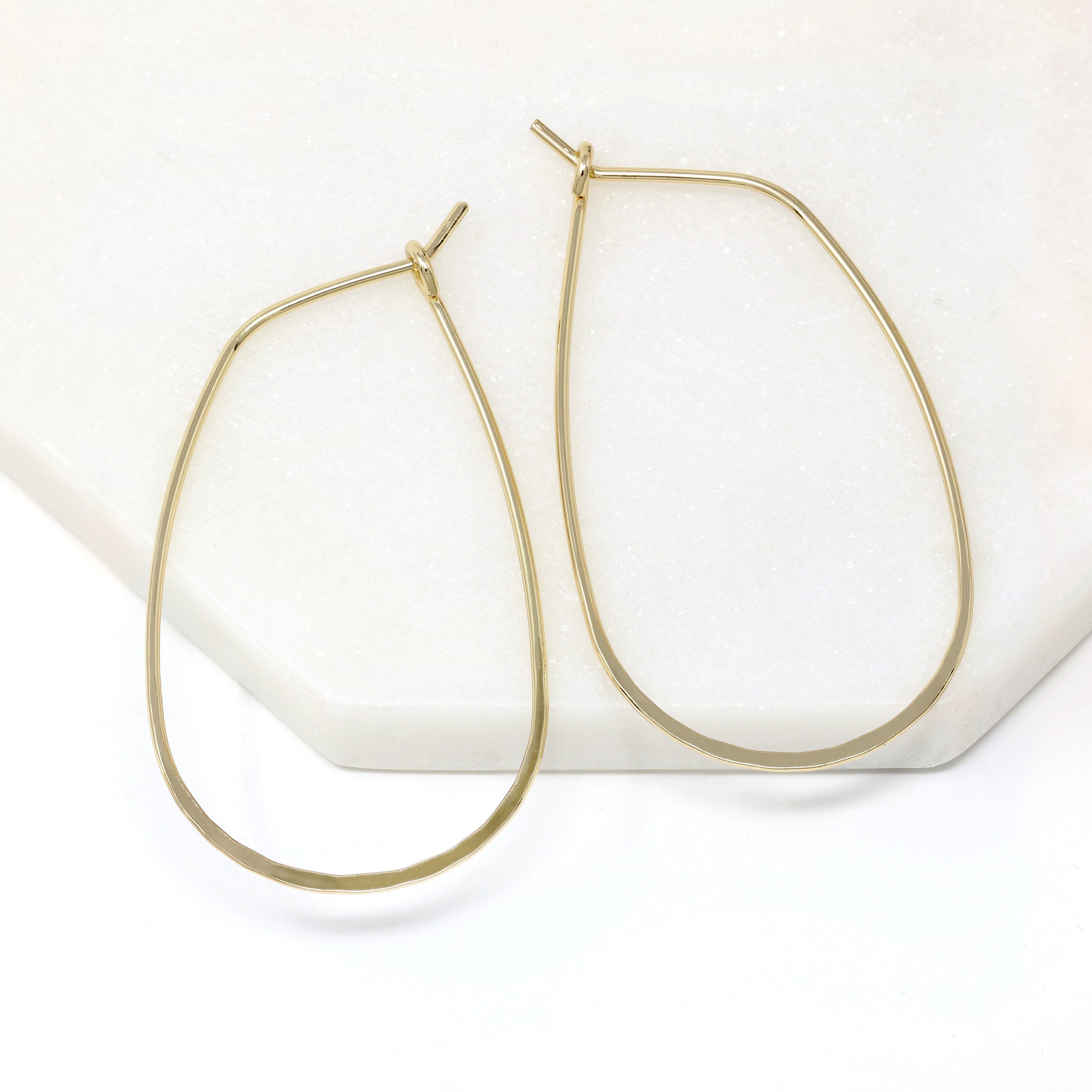 Modern Teardrop Hoop - Bauble Sky