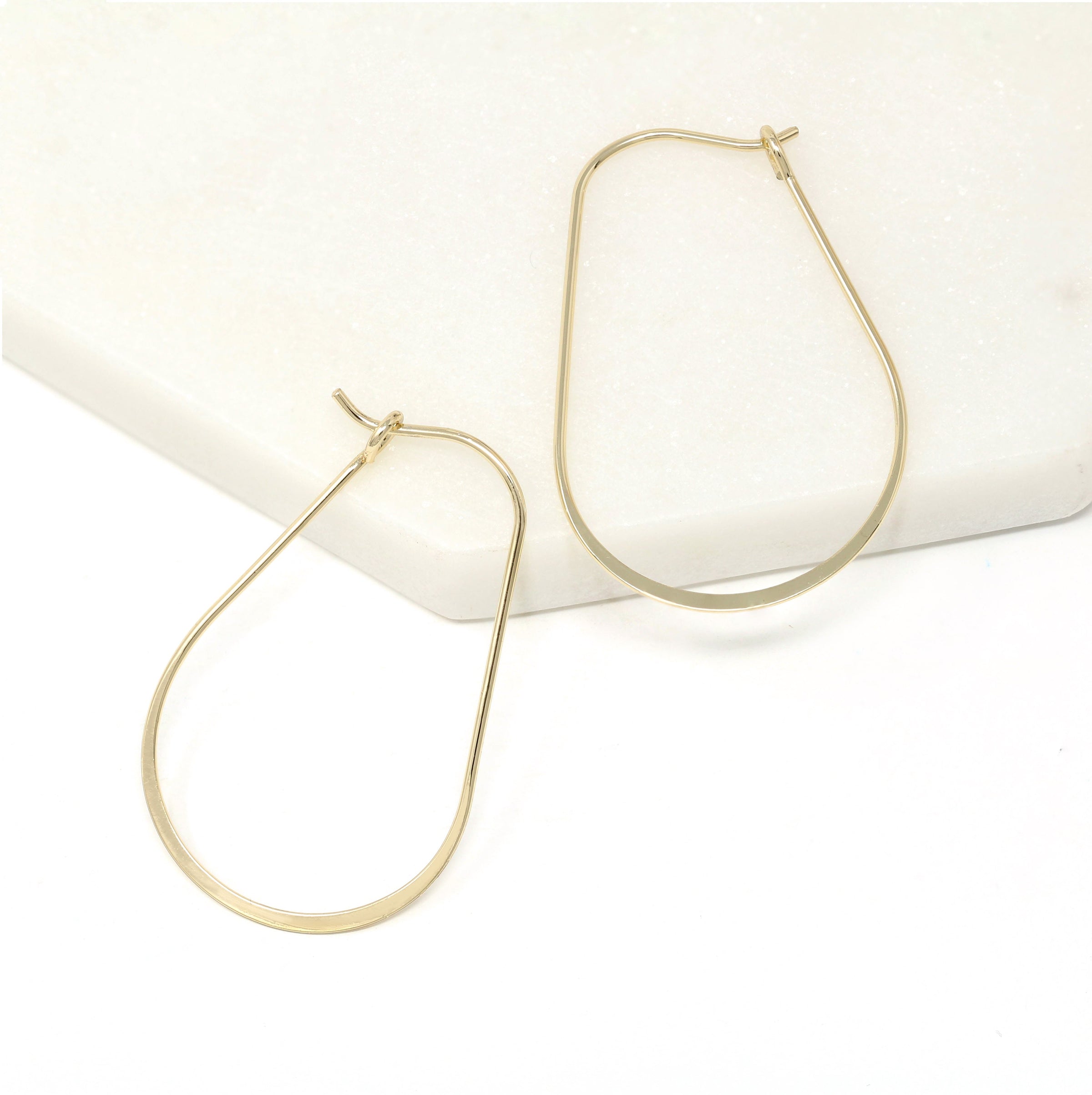 Teardrop Small Hoop - Bauble Sky