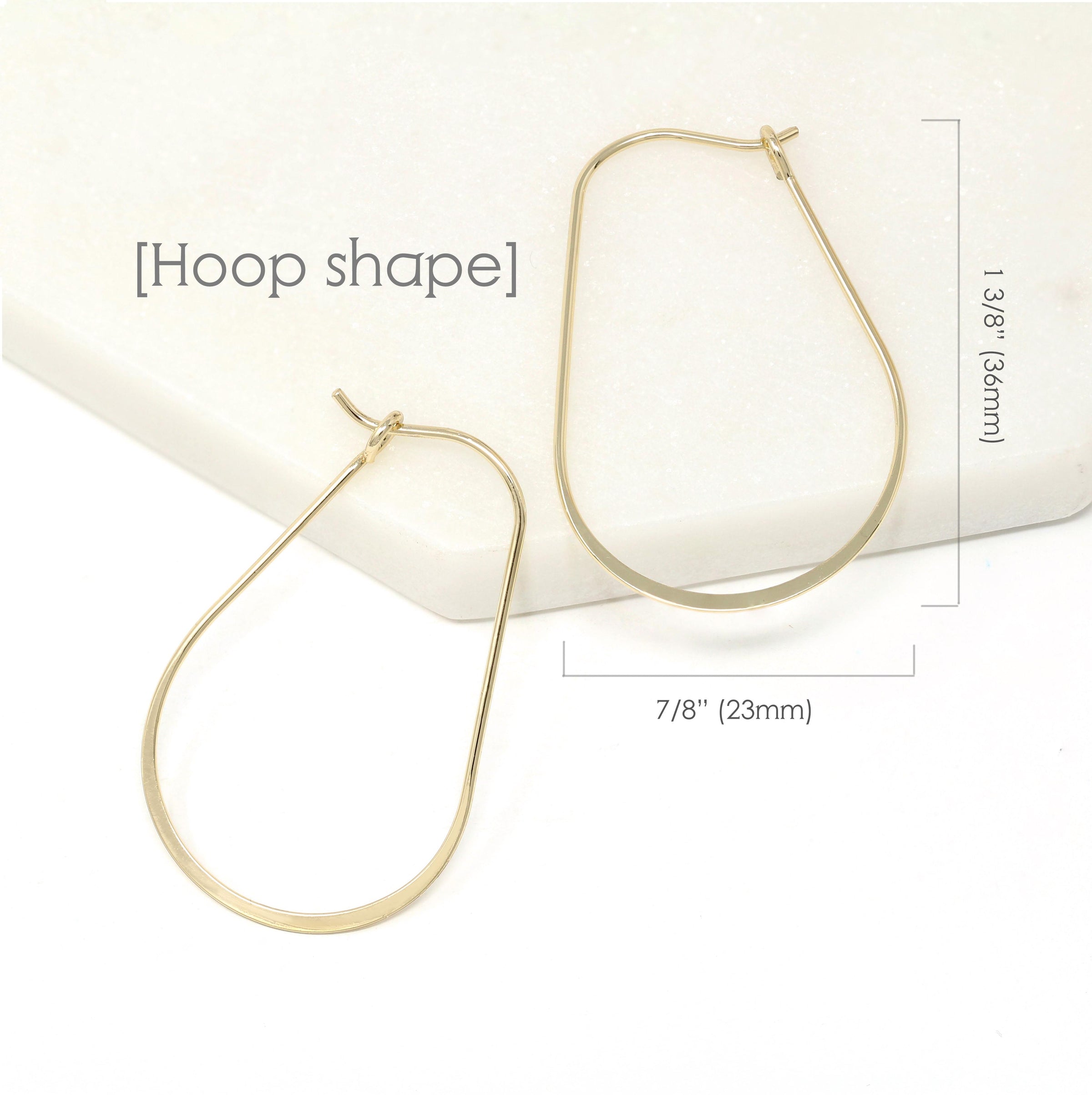 Lightweight Hoop Earrings with Charms