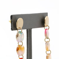 Circle Resin Long Drop Earring - Bauble Sky