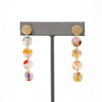 Circle Resin Long Drop Earring - Bauble Sky