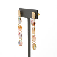Circle Resin Long Drop Earring - Bauble Sky