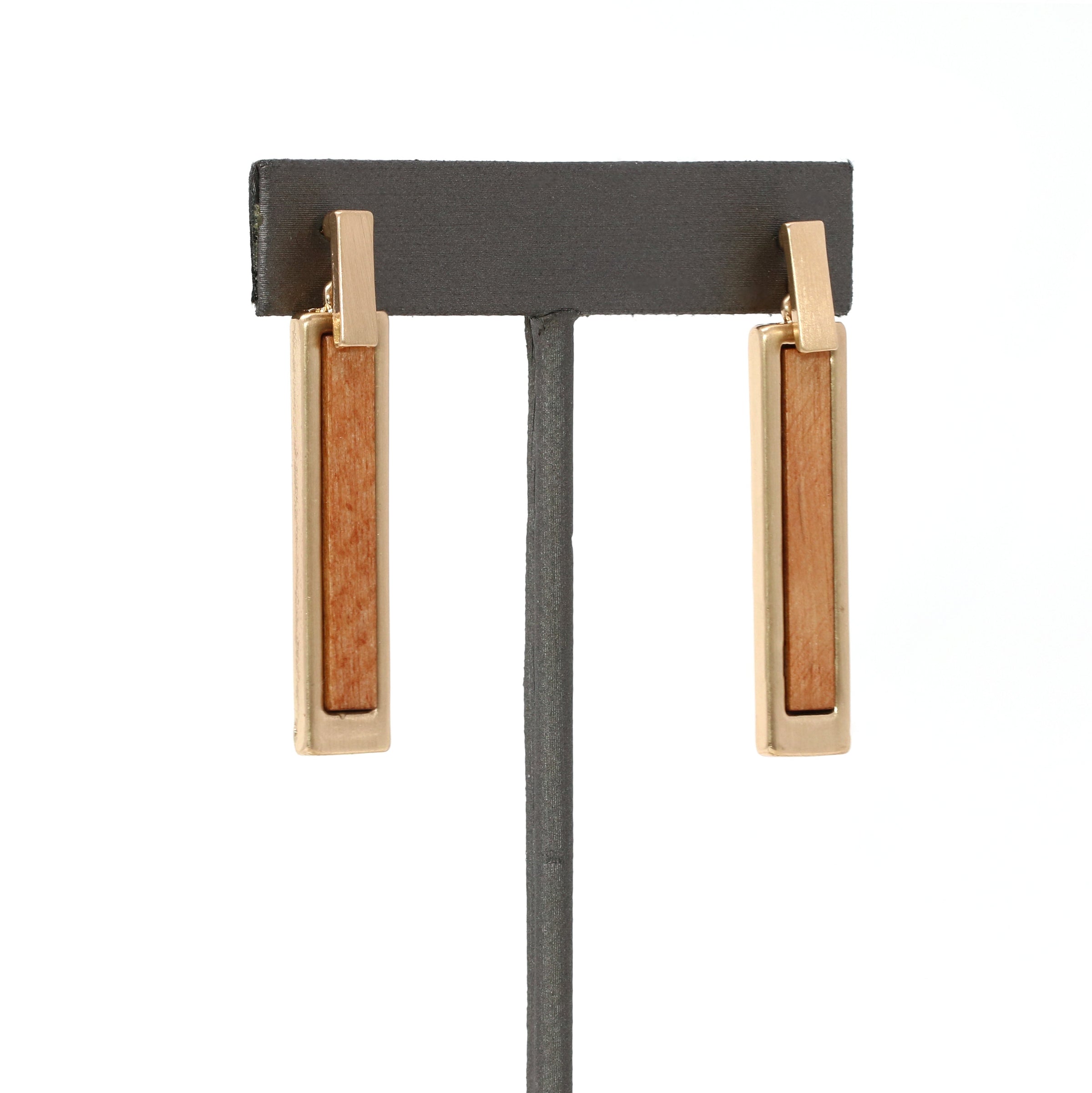 Wooden Bar Earring - Bauble Sky