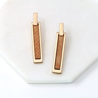 Wooden Bar Earring - Bauble Sky
