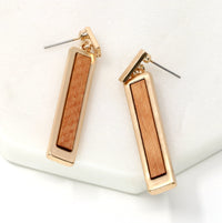 Wooden Bar Earring - Bauble Sky