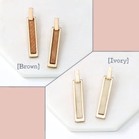 Wooden Bar Earring - Bauble Sky